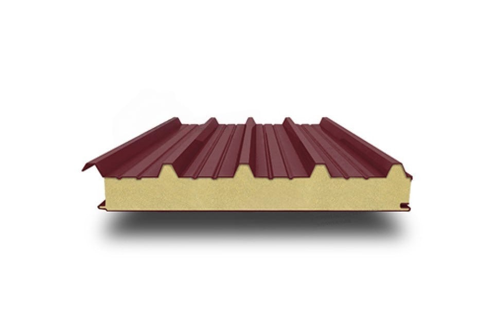Кровельная сэндвич-панель с пенополистиролом, 1200х20 мм, 0.5/0.5, Полиэстер