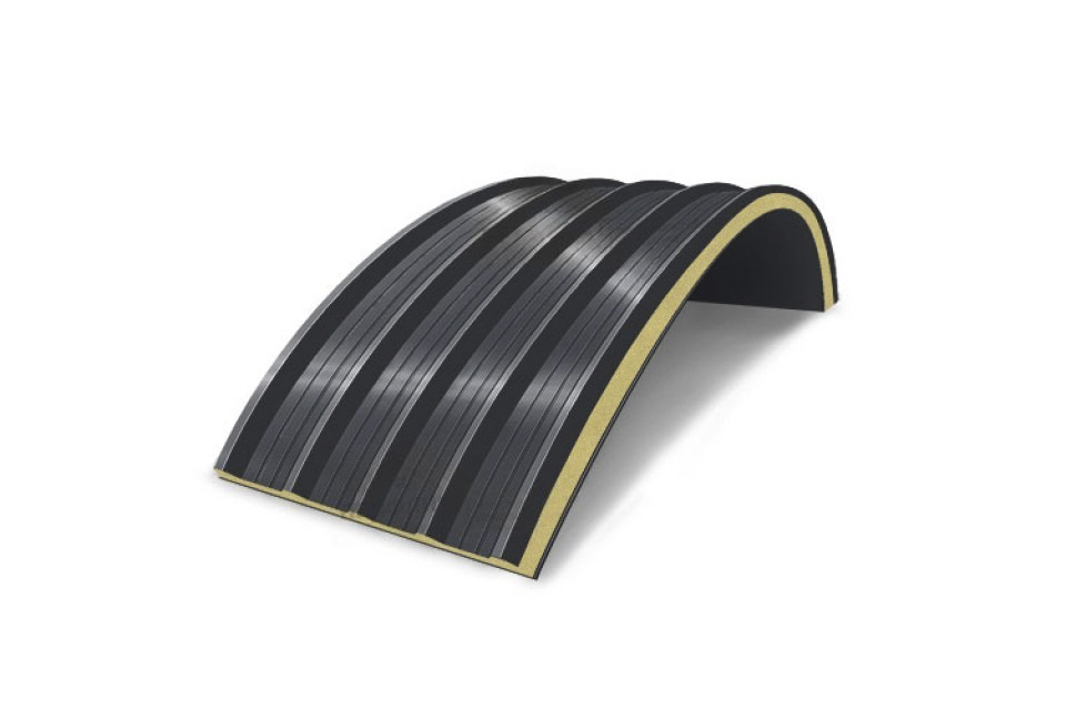 Арочная сэндвич-панель PIR (ПИР), 1200х220 мм, 0.5/0.5, Экостил (Ecosteel)